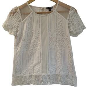 Express White Lace Blouse sz S